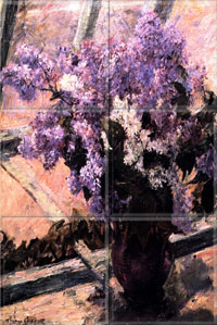 Lilacs in a Window (12 x 4