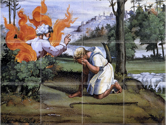 Moses in Front of the Burning Bush  (12 x 4
