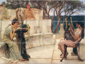 Sappho and Acaeus 1881 (12 x 4