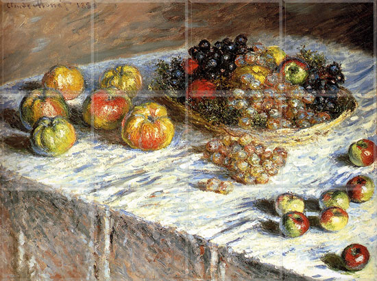 Still Life with Apples & Grapes (12 x 4