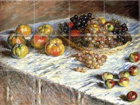 Still Life with Apples & Grapes (12 x 4