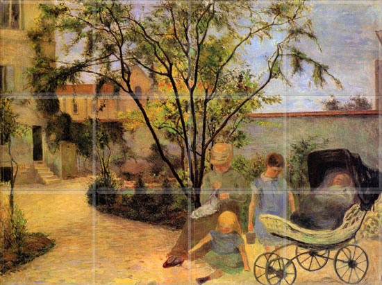 The Garden in Rue Carcel 1881  (12 x 4