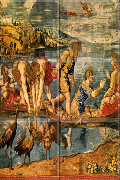 The Miraculous Draught of Fishes 1515 (12 x 4